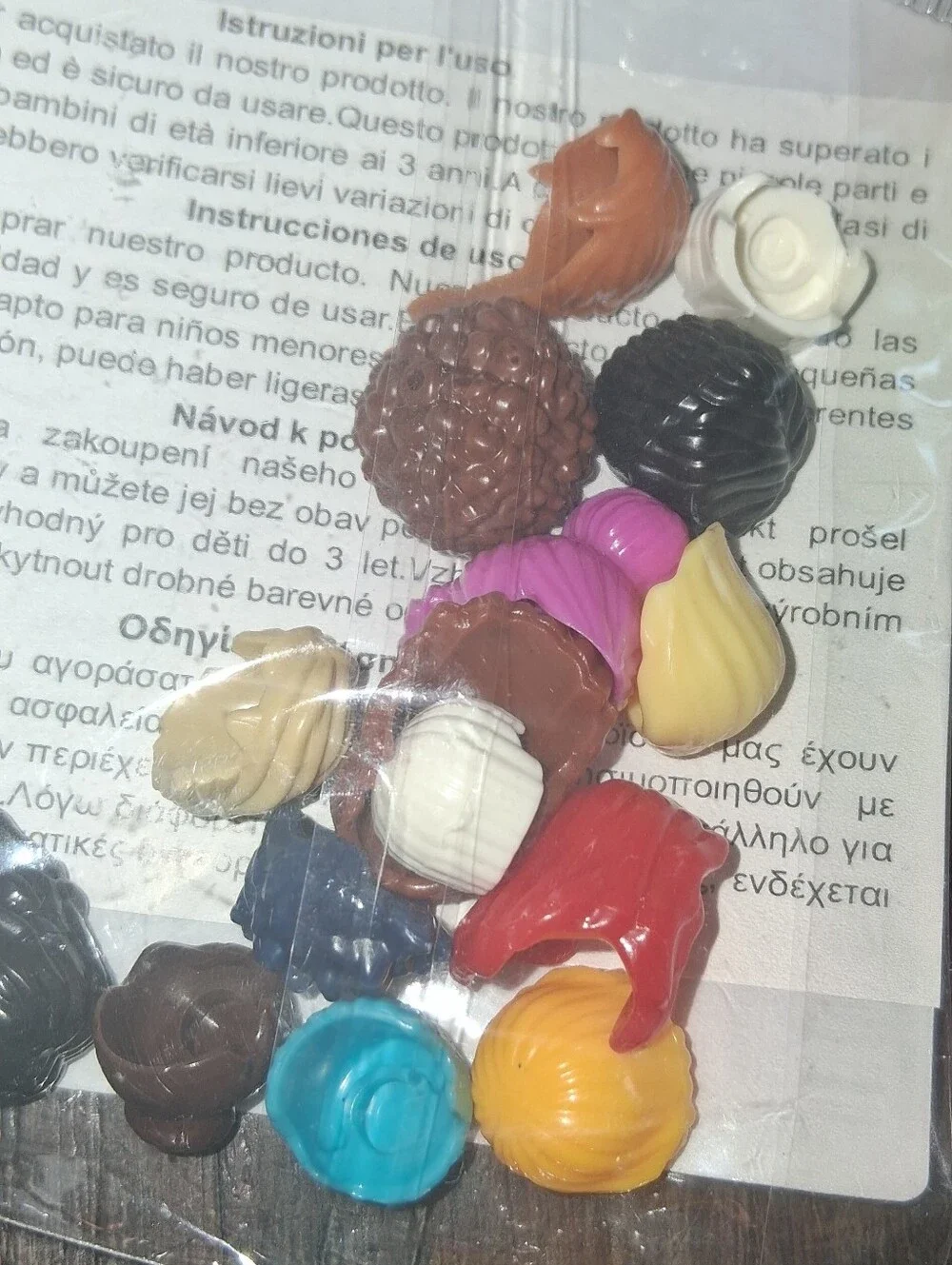 Lego Minifigure Accessories & Small Parts - Yellow, Blue, White, Black, Red